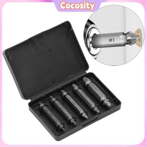 Cocosity Extracteur de vis Débrancher D'extracteur 5pcs Vis à Double Tête de Set D'outil de Retrait de Tête Kit bricolage cle (1/5)