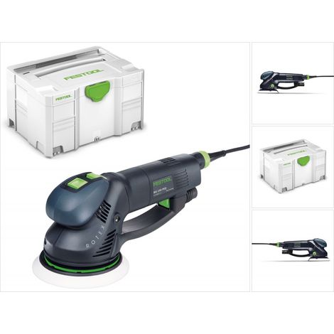 Festool – Ponceuse roto-excentrique 720W – Course 5mm – Plateau FastFix Ø 150mm – Capot protecteur pour ponçage au ras des bords