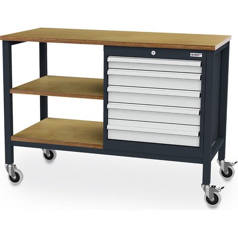WS24 Mobile Kastenwerkbank B x T x H 1300 x 600 x 960 mm - WS24-100134