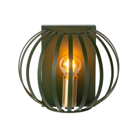 Applique murale bougeoir verte Manuela E14 40W Lucide