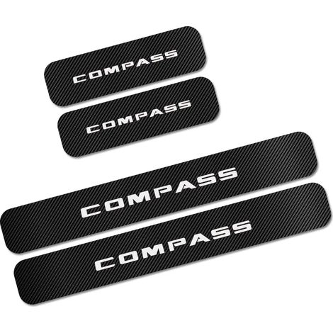 (Boussole) Autocollants de seuil de porte Compass (4 pièces) pour Jeep Renegade,Wrangler JK,TJ,Rubicon,Cherokee,Patriot,Trail Hawk - Accessoires de tuning automobile (1/3)