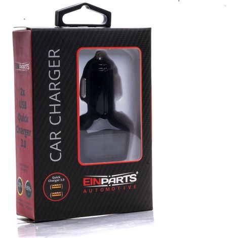 Cargador USB para coche Quick Charge 3.0 - Carga rápida x 2 puertos (1/5)
