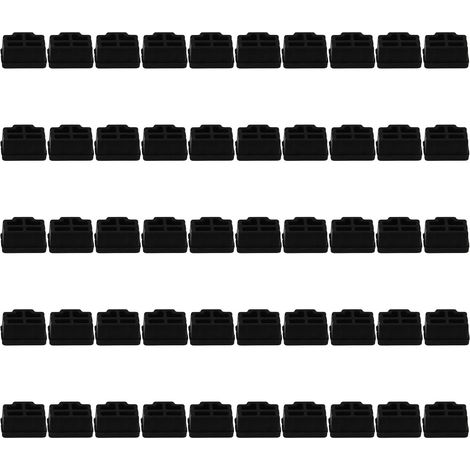 Bouchons Anti-poussière Rj45 Flexible et Installation Facile Lot de 50 en Silicone Noir pour Ports Ethernet à Domicile Bureau (1/5)