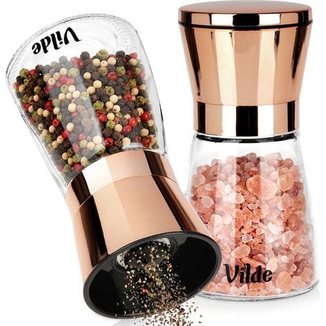 Glass pepper and salt mill set 135 cm 2 pieces 235492850 (1/5)