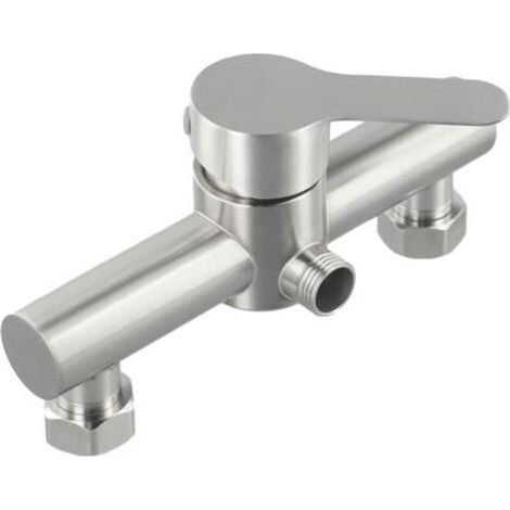 Mitigeur de douche thermostatique, robinet de douche en acier inoxydable, mitigeur d'eau chaude et froide, poignées métalliques murales (1/5)