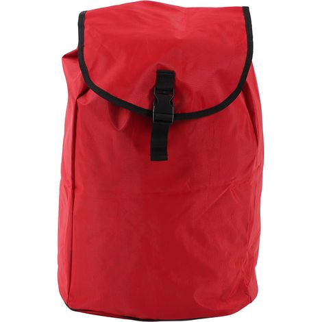 Sac à provisions pliable rouge imperméable avec poignée et roulettes, réutilisable pour supermarché et maison. (1/5)