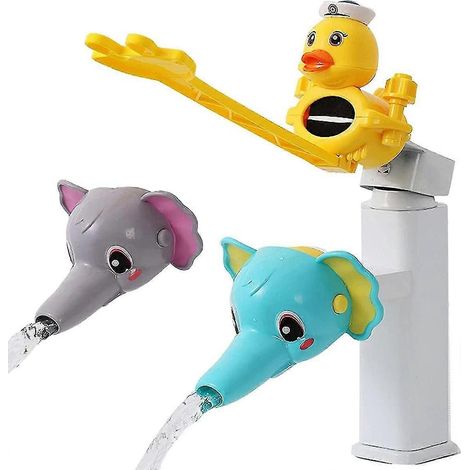 Rallonge de robinet pour enfants, rallonge de robinet en plastique avec motif animal, rallonge de robinet pour lavabo, idéale pour le lavage des mains des tout-petits (lot de 3). (1/5)