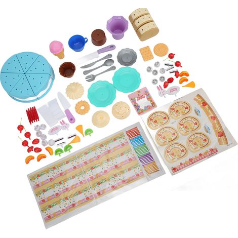 Ausstech-Geburtstagstorte zum Selbermachen, Plastikspielzeug mit Löchern, lehrreich, unterhaltsam und wiederverwendbar, geruchlos, für Kinder ab 3 Jahren. (1/4)