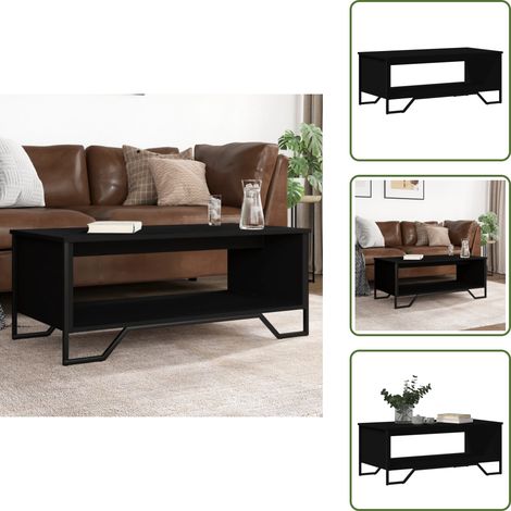 Couchtisch Schwarz 100x51x40 cm Holzwerkstoff - Couchtisch - Couchtische - Couchtisch Niedrig - Tisch (1/5)