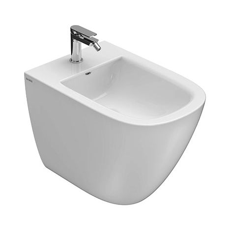 Bidet Stockholm filomuro traslato cm. 58x37 bianco lucido di (1/5)