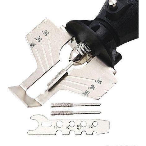 Affûteuse de chaîne de tronçonneuse, accessoire pour perceuse, mini outil rotatif, affûteuse de chaîne de tronçonneuse, kit d'affûtage de chaîne de tronçonneuse, affûteuse de chaîne de tronçonneuse (1/5)
