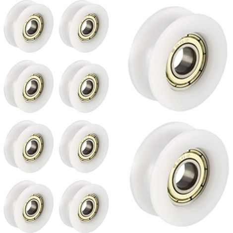 10 PCS OU Nylon en Plastique intégré 608 roulements Billes de Gorge 6 30 10mm Poulie de Guidage (1/4)
