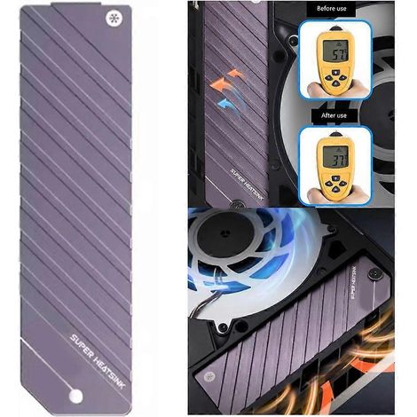 Dissipateurs thermiques NVMe SSD, radiateurs de refroidissement en aluminium pour consoles de jeux Slim (1/4)