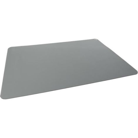 Velleman Tapis ESD d'établi avec câble de mise à la terre, 600 x 500 mm, 300 C, tapis antistatique pour électronique, gris (1/4)