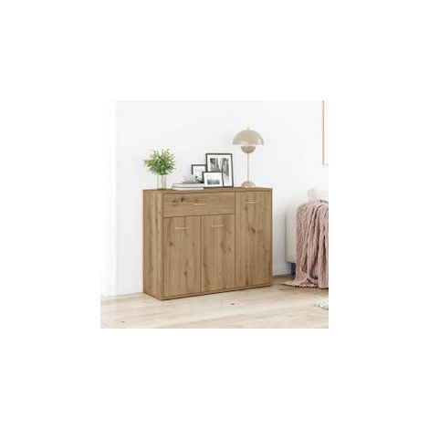 Buffet chêne artisanal 88x30x70 bois d'ingénierie (1/5)