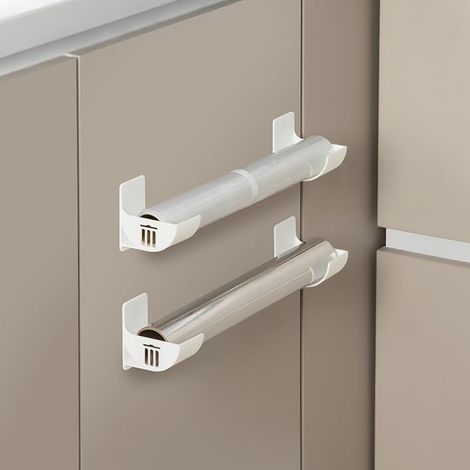 Étagère murale réglable, unité de rangement multifonctionnelle blanche, plastique (1/5)