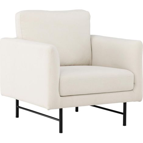Fauteuil Design en Tissu "Sky" 87cm Blanc (1/5)