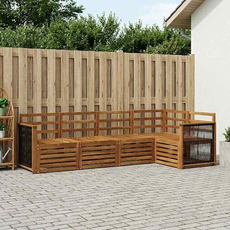 vidaXL Outdoor Sofa Set 4 pcs Natural Solid Acacia Wood (1/5)