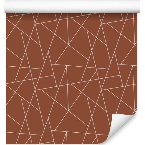 Carta da parati con motivo geometrico arancione, montagna arancione 50x1000 cm (1/5)
