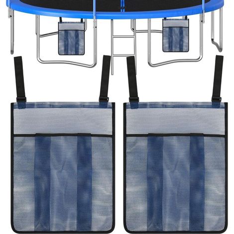 Filet de rangement pour trampoline - Résistant aux intempéries et montage mural - Pour accessoires et équipements de rangement - Utilisation en intérieur, extérieur, piscine, entraînement, camping (1/5)
