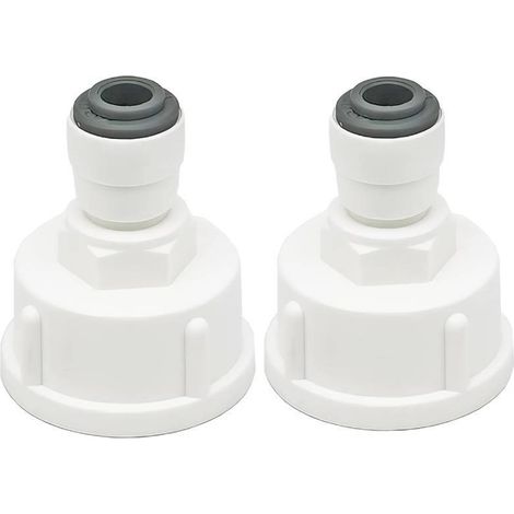 Connettore per tubo dell'acqua del frigorifero, 2 pezzi, connettore rapido da 1/4" convertito in connettore femmina da 3/4", doppia guarnizione, connettore rapido per filtro dell'acqua