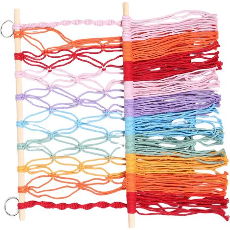 Filet Suspendu pour Peluches Bohème en Coton Corde et Bois (1/5)