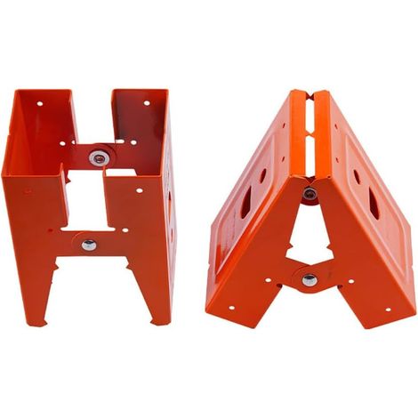 Lot de 2 supports de chevalet de sciage à angle d'ouverture de 25 degrés, support mécanique robuste pour travail du bois, décoration et meubles (1/5)