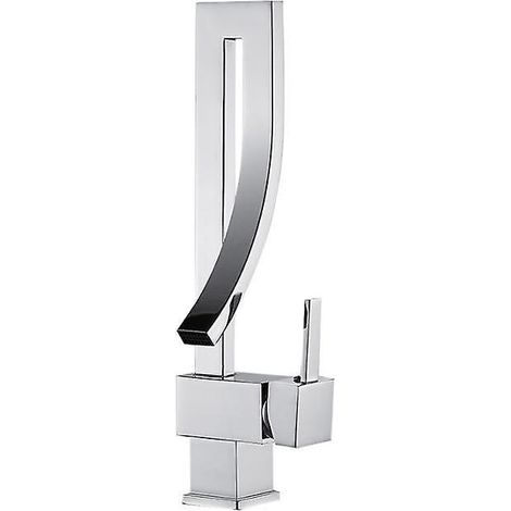 robinet De Lavabo Entirement En Cuivre, Robinet D'eau Chaude Et Froide De Salle De Bain Rotatif 360 (1/5)