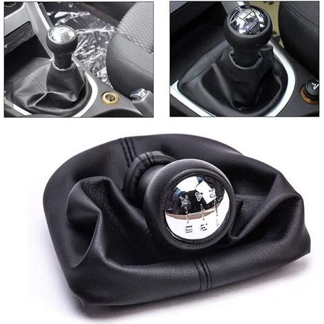 5 Vitesses Pommeau de Levier de Vitesse avec Soufflet Compatible pour Peugeot 207 307 308 CC (1/4)