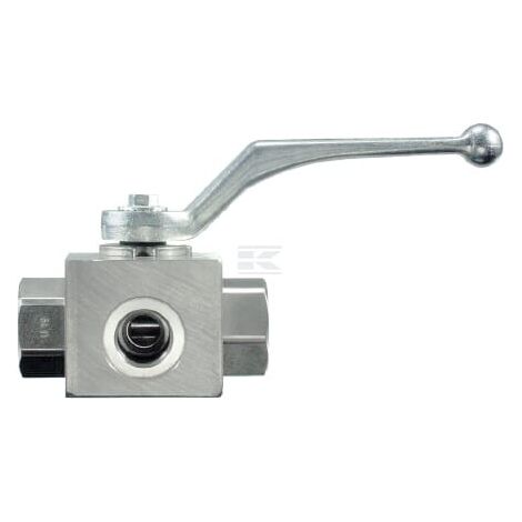 V谩lvula de esfera de tres v铆as'paso en T 3/4" BSP acero inox. PH HYDRAULIK BV3B12TSS