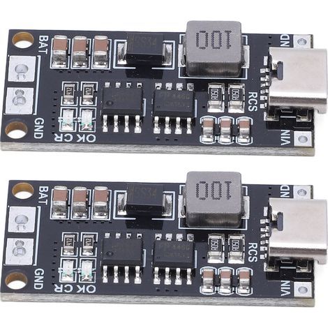 Module de chargeur de batterie 2 pièces, résistant à l'usure 2S Type C à 8.4V Boost Lithium 4A (1/5)