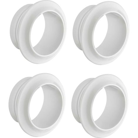4x rosace de bouton poussoir plastique blanc 26mm meuble bois cuisine serrure poignée push lock (1/3)