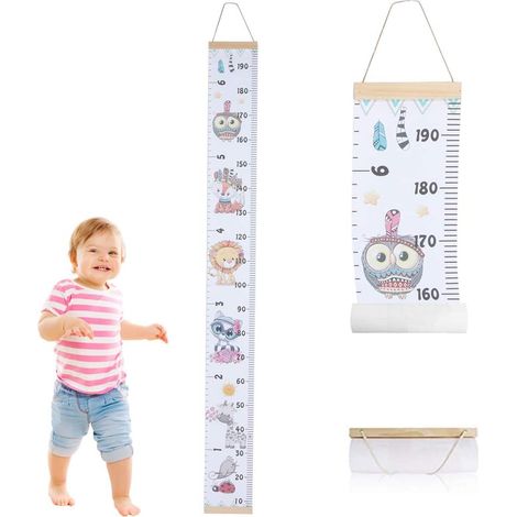 Toise Murale Enfante Règle Graduée pour Toise Tableau de Croissance Stickers Autocollants Chambre d'Enfants Décoration Murale (4)-Fei Yu (1/5)