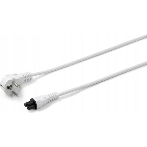 MicroConnect Schuko-Stromkabel, abgewinkelt, C5, 1,8 m, weiß