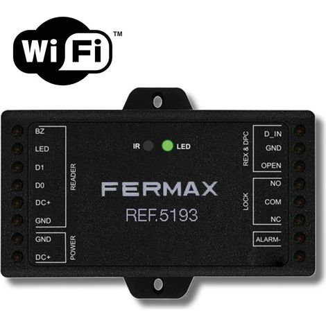 Controlador de puerta mini wifi 1.000 usuarios, conexión Wiegand y teclado IR