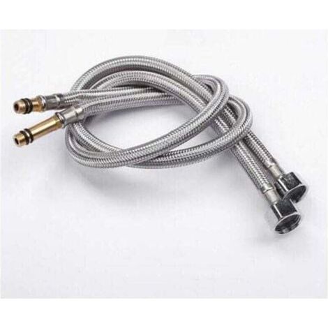 [NEVER USED] (2 pieces, 80 cm) Stainless steel braided hose, water inlet hose for sink, suitable for integrated mixer taps