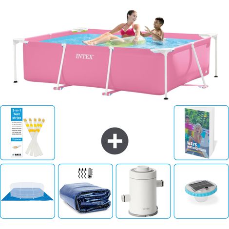 Intex Piscina con estructura Rectangular - 220x150x60 cm - 7-piezas  S98