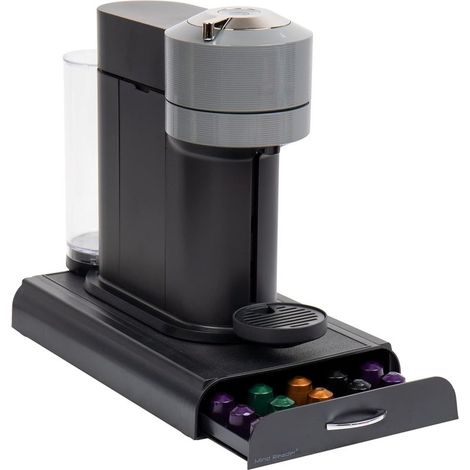 Tiroir à dosettes de café compatible avec capsules Nespresso 9,21 x 15,94 x 2,36 cm, noir (1/5)