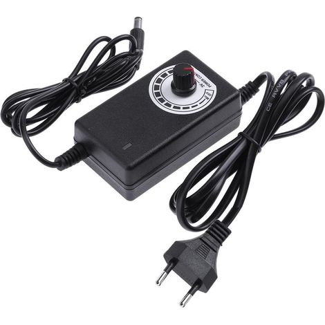 Adaptateur de Régulation de la Tension 24 W 3-24 V Adaptateur d'Alimentation avec Matériau ABS pour Ventilateur LED / Ventilateur Électrique / Microforets /DVD Mobile