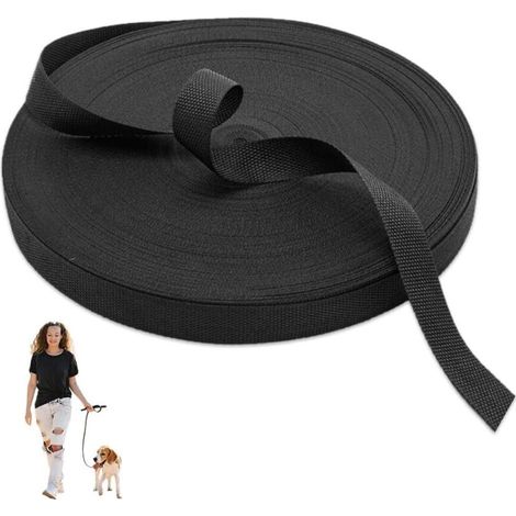 Ruban de Sangle Nylon Noir 10 Mm X 10 M, Couture Sac, Sangle Lourde, Collier Chien, Toile Ceinture, Remorquage, Bagage, Fixation DIY