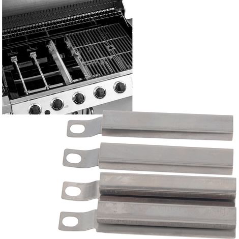 Ensemble de 4 brûleurs à canal tubulaire transversal réglables en acier inoxydable, compatibles avec Charbroil 463673517 (1/5)