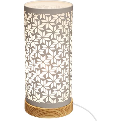 Lampe à poser tactile en métal ajouré H 28 cm - Atmosphera (1/4)