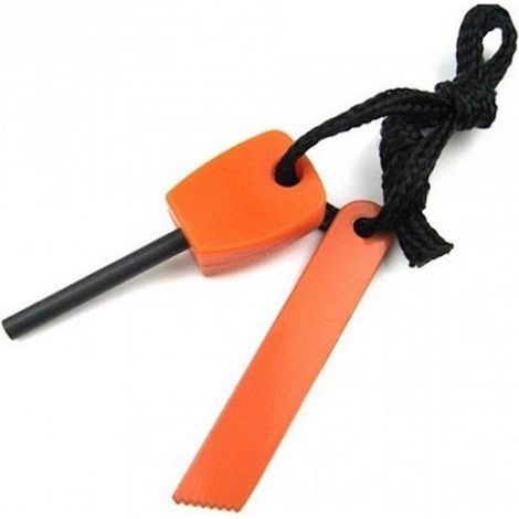 Allume-feu en magnésium orange - Bâton de survie - Pour camping et randonnée - Accessoire outdoor (1/4)