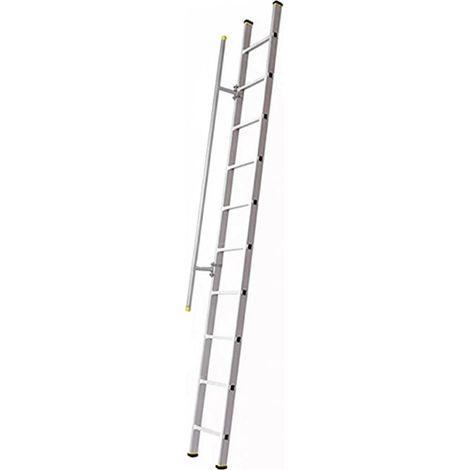 Echelle simple 10 échelons - Hauteur atteindre 2.80m - Avec 1 main-courante - 8110-MC