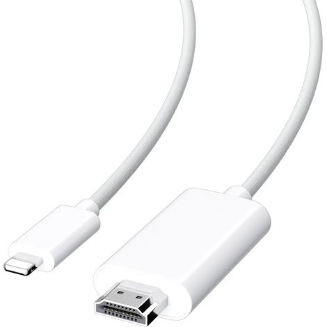 Adecuado para cables HDMI, cables adaptadores de interfaz Apple Lightning a HDTV, cables de conversión AV, 2 metros (1/5)