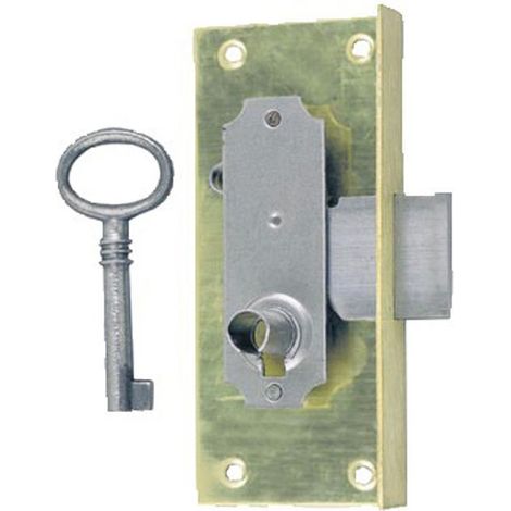 Select 514 Einsteckschloss aus gebürstetem Messing, gesichert