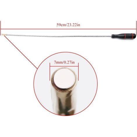 Flexibler magnetischer Aufnahmeapparat, tragbarer magnetischer Aufnahmeapparat, flexible mechanische Magnetbürste zum Aufnehmen von Kleinteilen, Muttern, Bolzen, Schrauben, Schraubenschlüsseln, Kfz-Te (1/4)