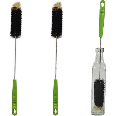 Goupillon, brosse de nettoyage à long manche, adaptée aux bouteilles à col long et à ouverture étroite. (1/3)