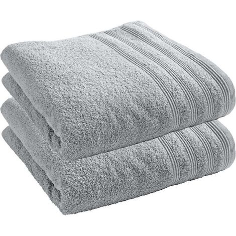 Drap de bain - COTON PUR - Spa Perle - Lot de 2 - 90 x 150 cm - 400 g/m² (1/4)