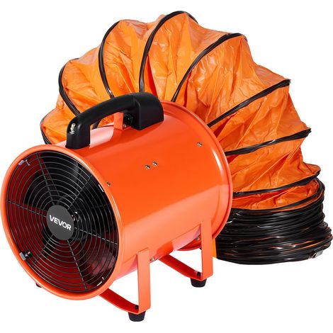 Ventilateur d'Extraction 300 W Extracteur d'Air Conduit Industriel 304,8 mm Tuyau Extraction 10 m Volume d'Air 4373 m3/h Ventilateur Évacuation 2 Engrenages pour Extraire Fumée Maison (1/5)
